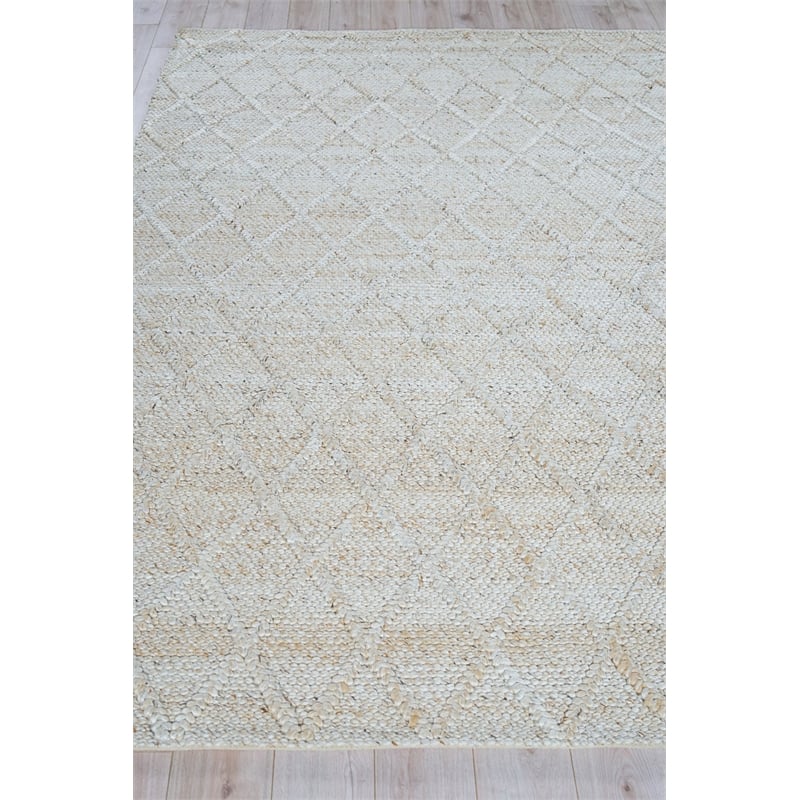 Brentwood Flatweave Wool/Viscose Dark Beige 9'x12' Area Rug