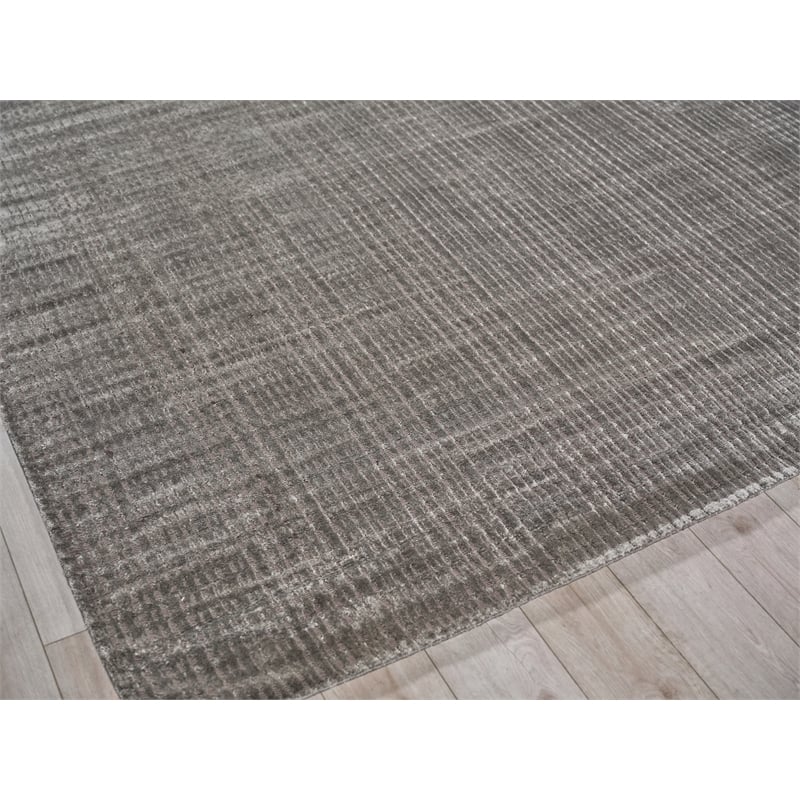 Cabrini Modern Handloomed Silky Nylon Brown 2'x3' Area Rug