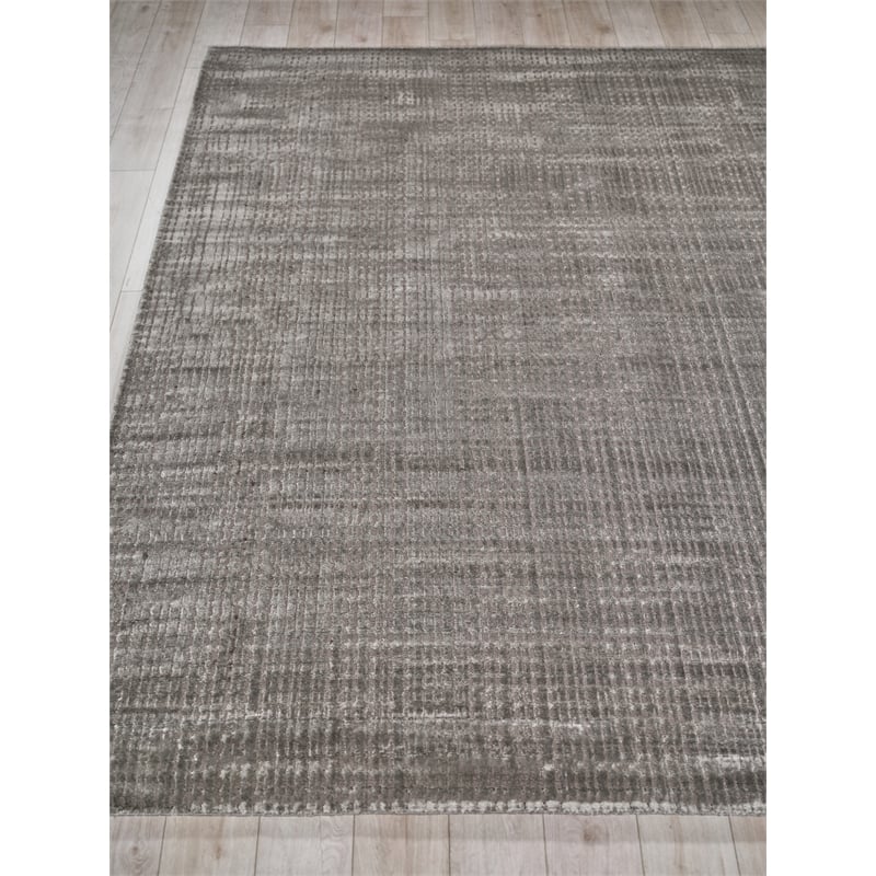 Cabrini Modern Handloomed Silky Nylon Brown 6'x9' Area Rug