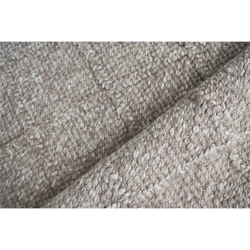 Brentwood Flatweave New Zealand Wool Brown 17'x20' Area Rug