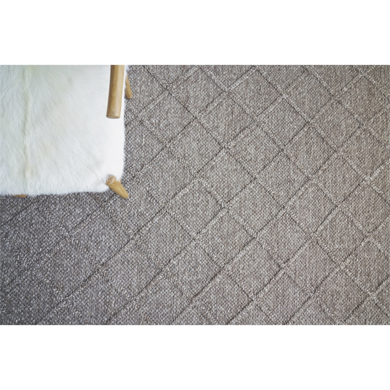 Brentwood Flatweave New Zealand Wool Brown 17'x20' Area Rug