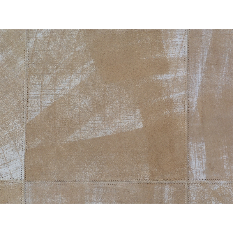 Capri Hand-Tufted Leather Suede Beige 9'6