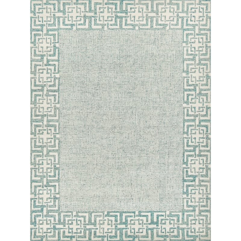 Caprice Hand-Tufted New Zealand Wool Aqua 5'x8' Area Rug