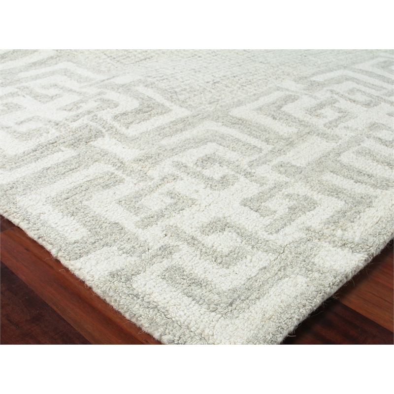 Caprice Hand-Tufted New Zealand Wool Silver 10'x14' Area Rug