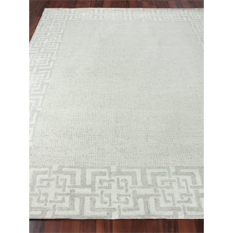Caprice Hand-Tufted New Zealand Wool Silver 5'x8' Area Rug