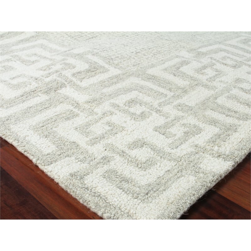 Caprice Hand-Tufted New Zealand Wool Silver 9'x12' Area Rug