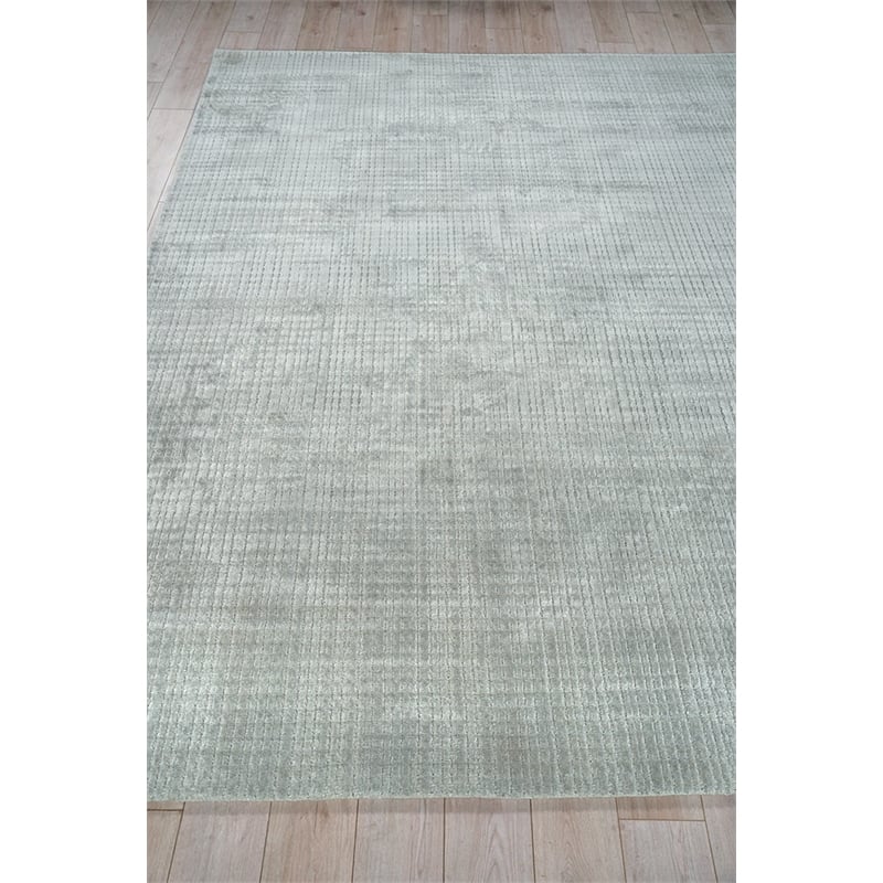 Cabrini Modern Handloomed Silky Nylon Light Silver 15'x24' Area Rug