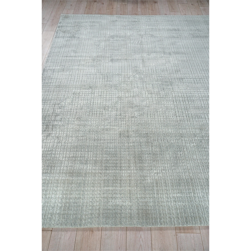 Cabrini Modern Handloomed Silky Nylon Light Silver 2'x3' Area Rug