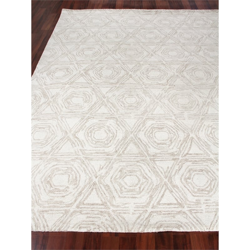 Caprice Hand-Tufted New Zealand Wool Beige/Ivory 8'x10' Area Rug