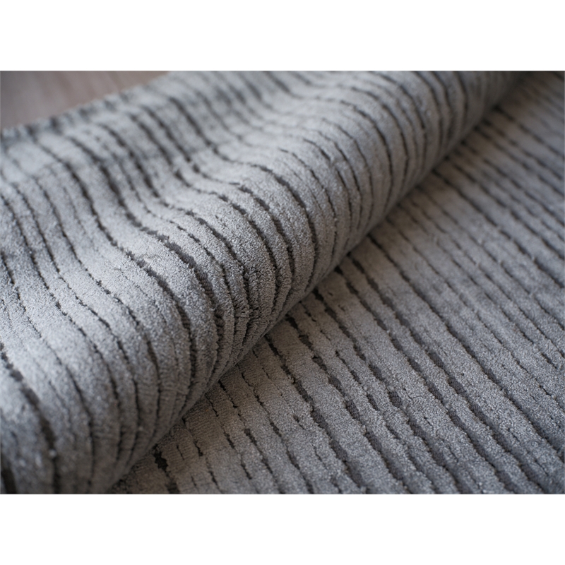 Cabrini Modern Handloomed Silky Nylon Gray 4'x6' Area Rug