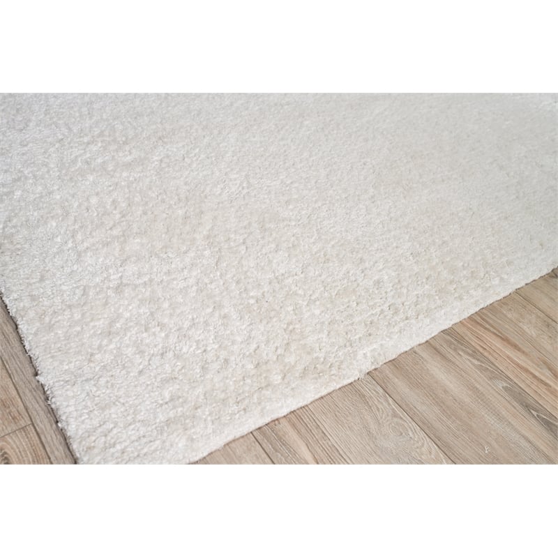 Calla Handloomed Bamboo Silk White 14'x18' Area Rug