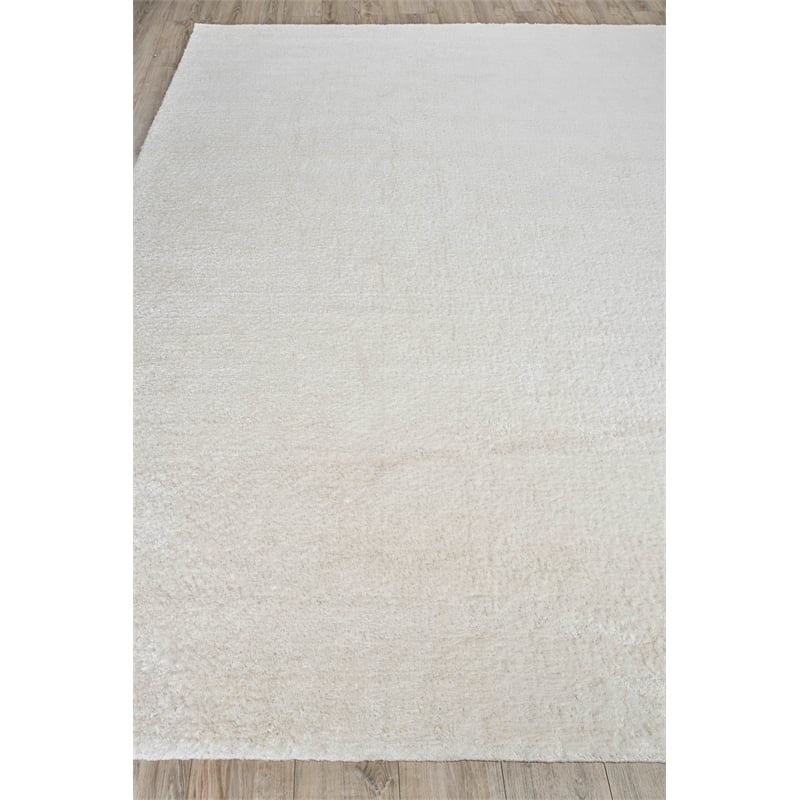 Calla Handloomed Bamboo Silk White 14'x18' Area Rug