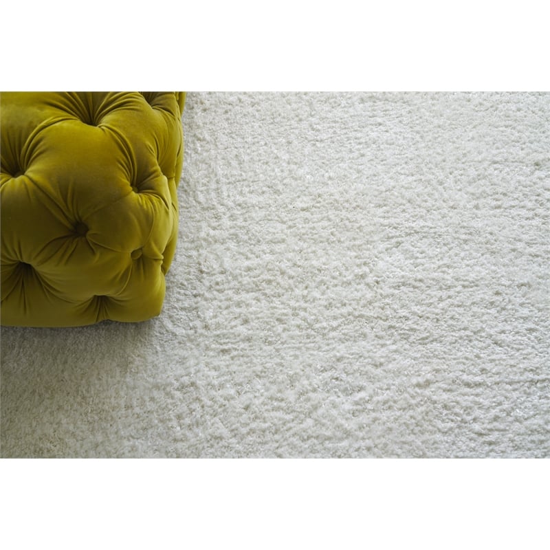 Calla Handloomed Bamboo Silk White 14'x18' Area Rug
