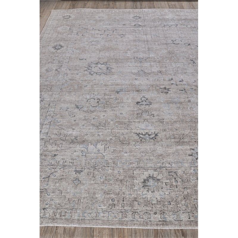 Cambridge Handloomed Wool/Bamboo Silk Silver/Brown 14'x18' Area Rug