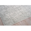 Camora Modern Handloomed Silky Nylon Light Silver 2'x3' Area Rug