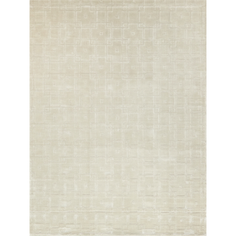 Camora Modern Handloomed Silky Nylon Beige 4'x6' Area Rug