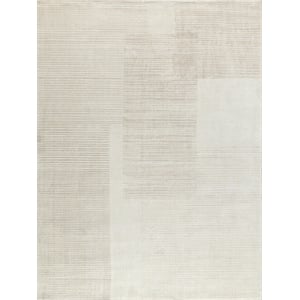 Cantori Handloomed Wool/Bamboo Silk Ivory/Light Beige 4'x6' Area Rug