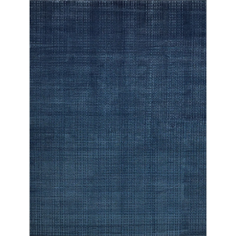 Cabrini Modern Handloomed Silky Nylon Navy 2'x3' Area Rug