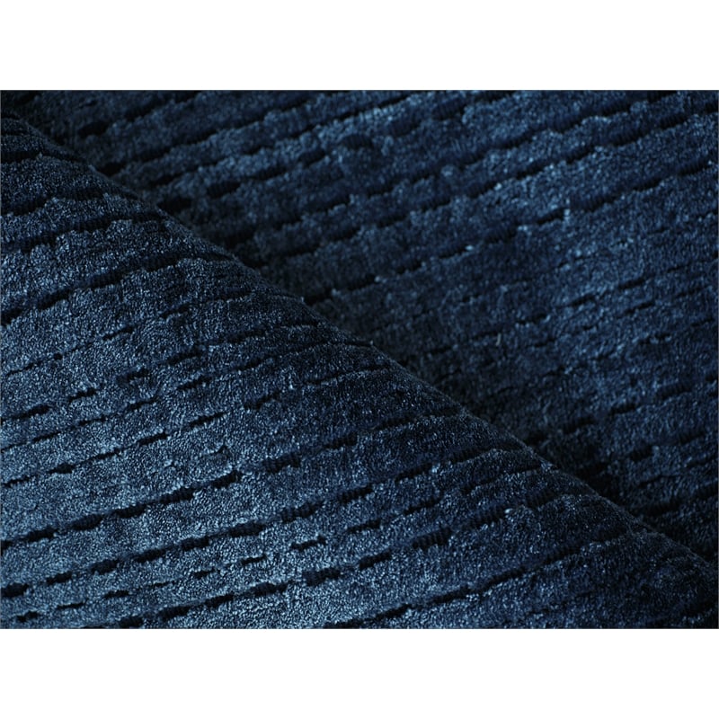 Cabrini Modern Handloomed Silky Nylon Navy 4'x6' Area Rug