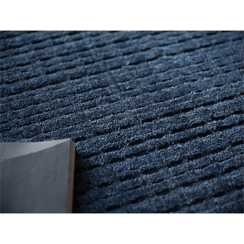 Cabrini Modern Handloomed Silky Nylon Navy 4'x6' Area Rug