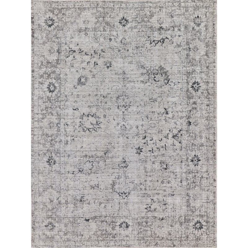 Cambridge Handloomed Wool/Bamboo Silk Gray/Silver 15'x20' Area Rug