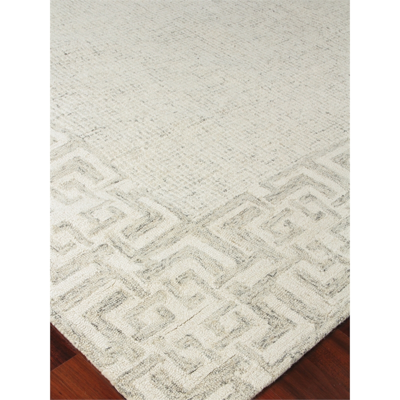 Caprice Hand-Tufted New Zealand Wool Gray 5'x8' Area Rug