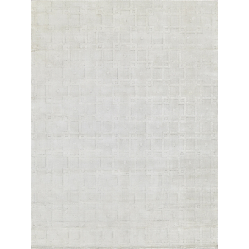Camora Modern Handloomed Silky Nylon White 2'x3' Area Rug