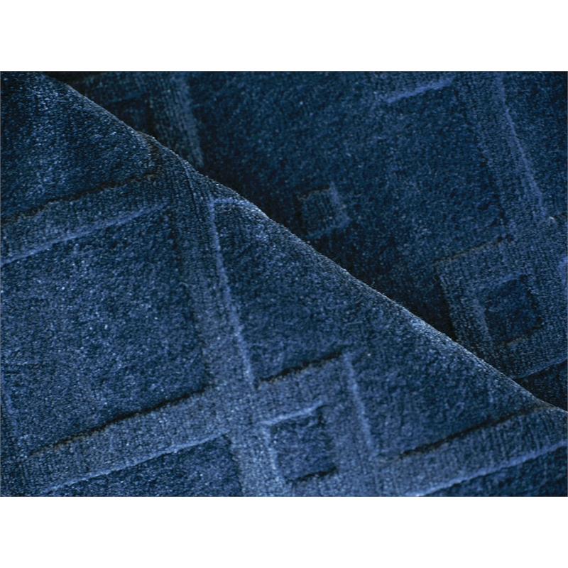 Camora Modern Handloomed Silky Nylon Navy 15'x24' Area Rug