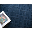 Camora Modern Handloomed Silky Nylon Navy 15'x24' Area Rug