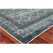 Cadence Hand-Knotted Wool/Bamboo Silk Navy Blue 8'x10' Area Rug