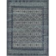 Cadence Hand-Knotted Wool/Bamboo Silk Navy Blue 8'x10' Area Rug