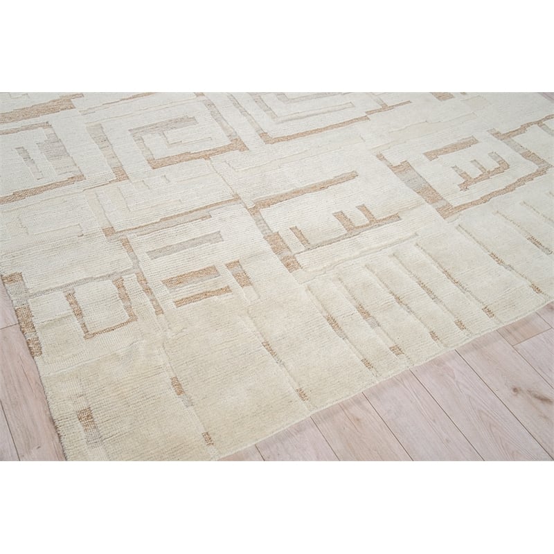 Calexico Flatweave New Zealand Wool Ivory/Beige 12'x15' Area Rug