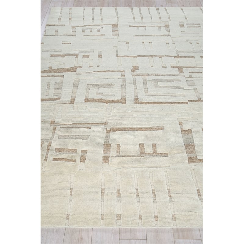 Calexico Flatweave New Zealand Wool Ivory/Beige 12'x15' Area Rug