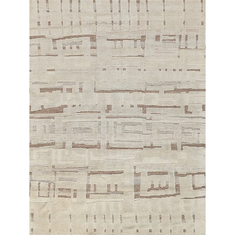 Calexico Flatweave New Zealand Wool Ivory/Beige 12'x15' Area Rug