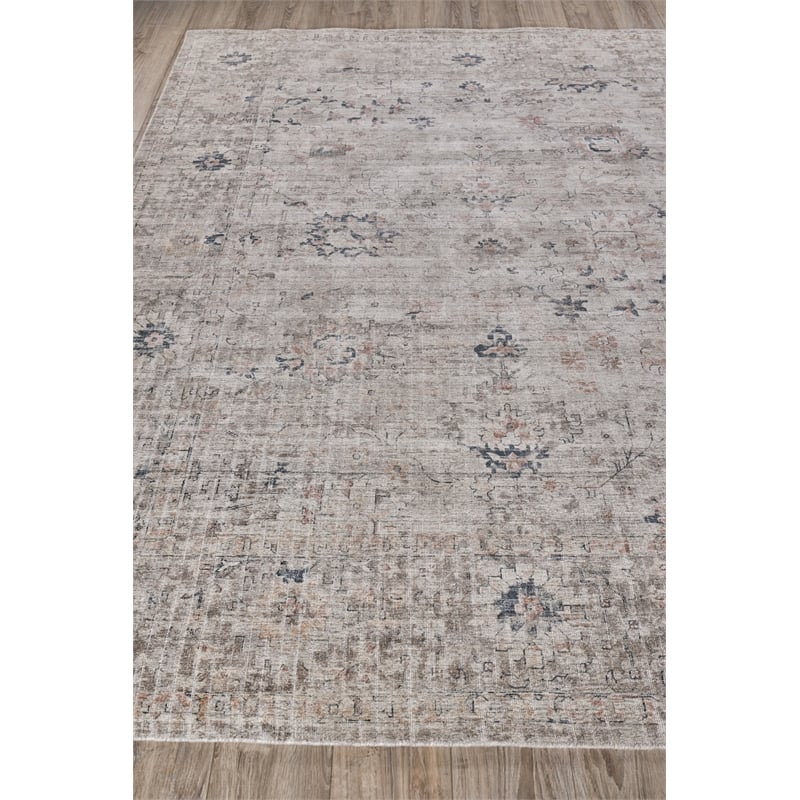 Cambridge Handloomed Wool/Bamboo Silk Silver/Blue 4'x6' Area Rug