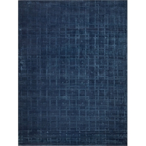 Camora Modern Handloomed Silky Nylon Navy 15'x20' Area Rug