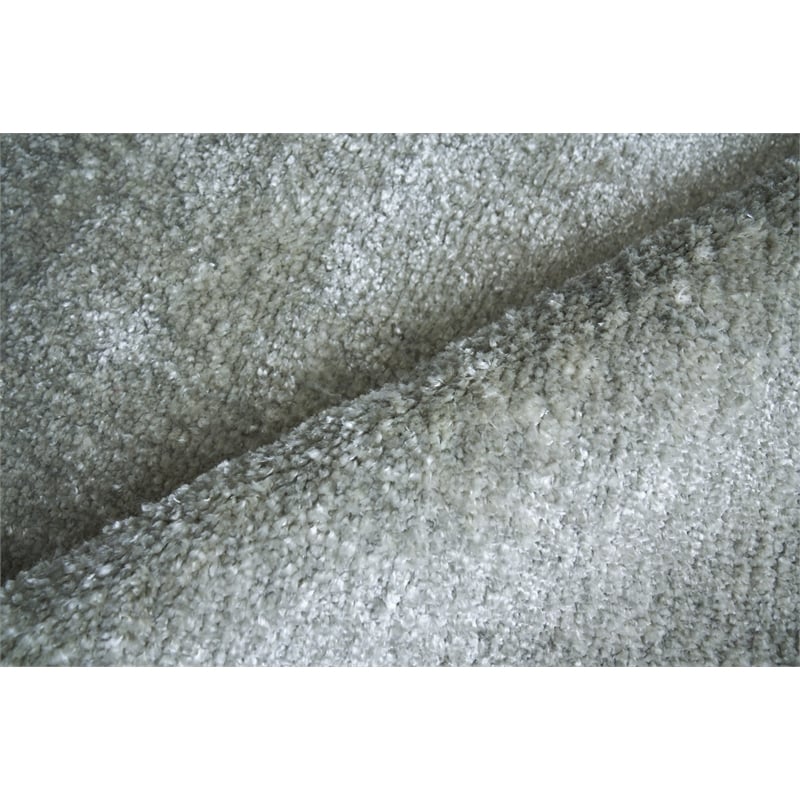 Calla Handloomed Bamboo Silk Dark Silver 6'x9' Area Rug
