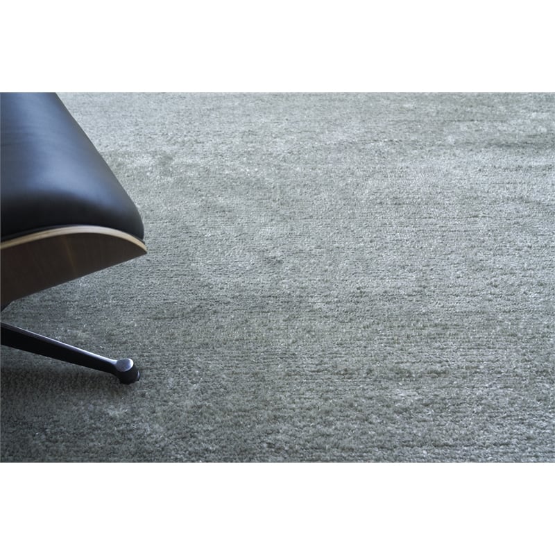 Calla Handloomed Bamboo Silk Dark Silver 6'x9' Area Rug