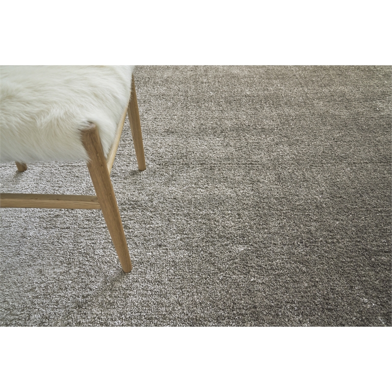 Calla Handloomed Bamboo Silk Dark Gray 6'x9' Area Rug
