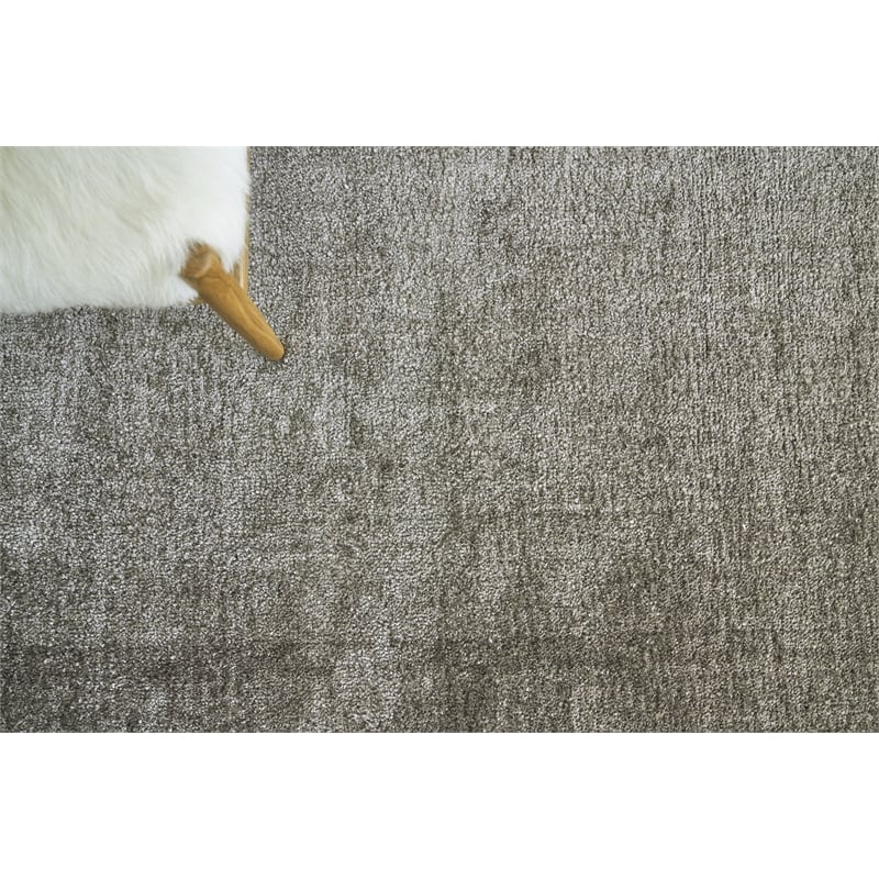 Calla Handloomed Bamboo Silk Dark Gray 6'x9' Area Rug