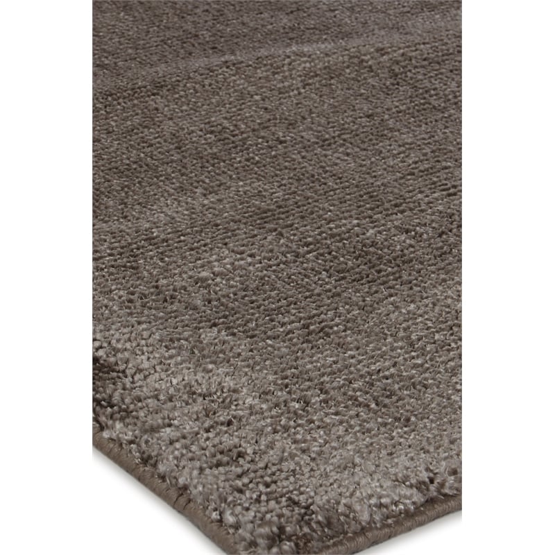 Calla Handloomed Bamboo Silk Khaki 6'x9' Area Rug