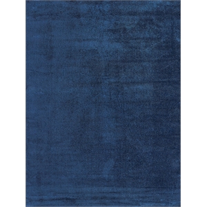 Calla Handloomed Bamboo Silk Navy Blue 10'x14' Area Rug
