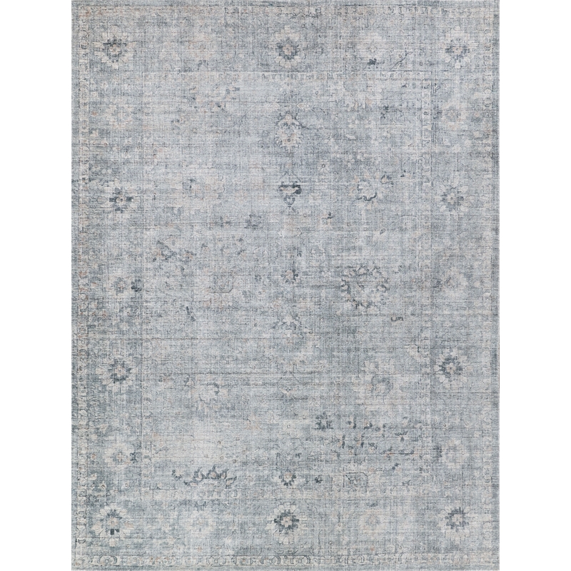 Cambridge Handloomed Wool/Bamboo Silk Blue 4'x6' Area Rug