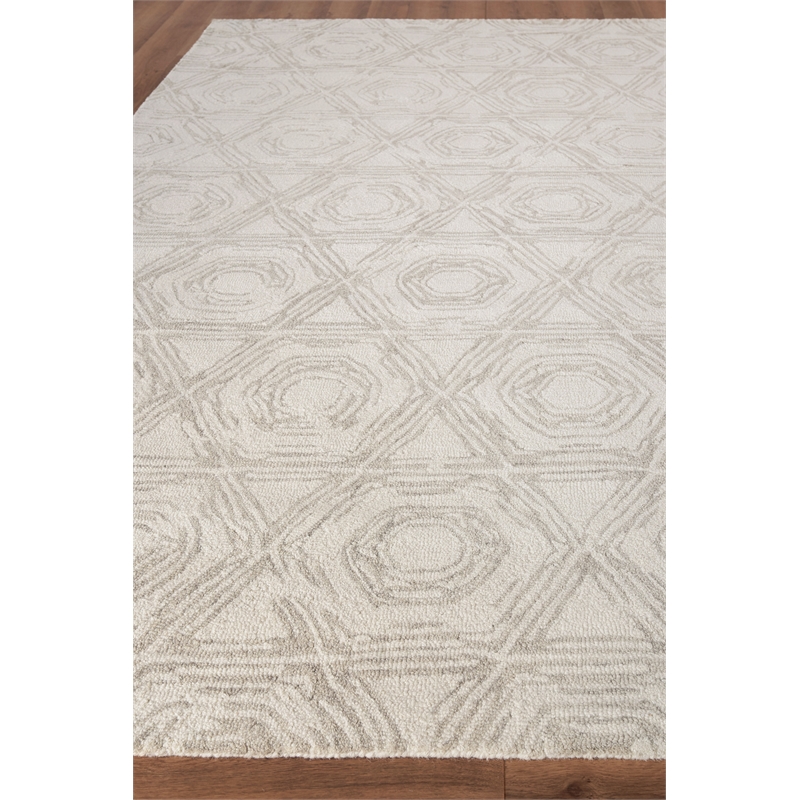 Caprice Hand-Tufted New Zealand Wool Silver 5'x8' Area Rug
