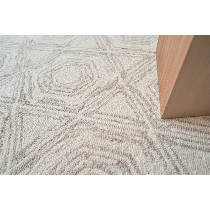 Caprice Hand-Tufted New Zealand Wool Silver 5'x8' Area Rug