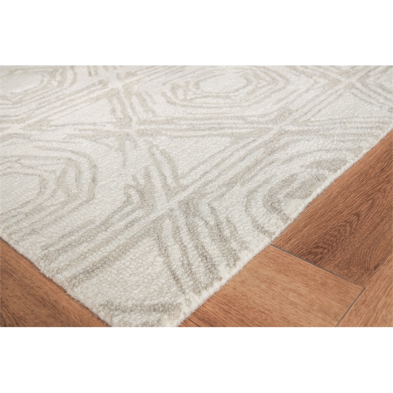 Caprice Hand-Tufted New Zealand Wool Silver 6'x9' Area Rug