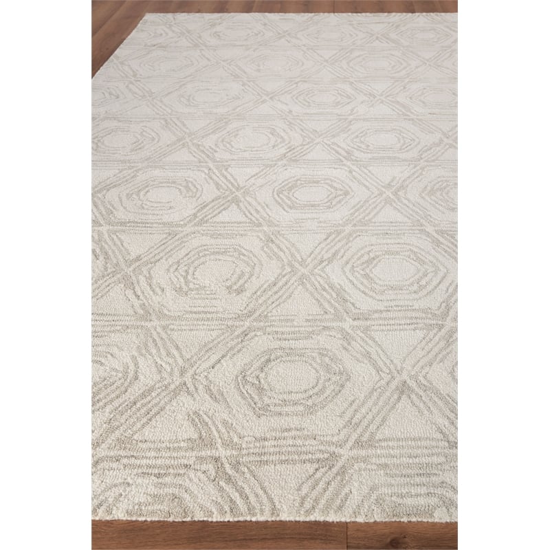 Caprice Hand-Tufted New Zealand Wool Silver 9'x12' Area Rug