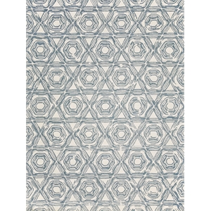 Caprice Hand-Tufted New Zealand Wool Dark Blue/Ivory 5'x8' Area Rug