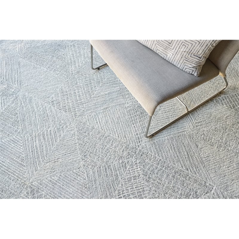 Caprice Hand-Tufted New Zealand Wool Light Silver/Ivory 9'x12' Area Rug