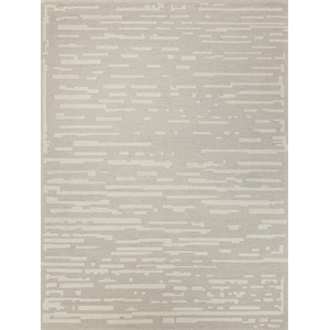 Carmel Hand-Tufted New Zealand Wool Silver/Ivory 6'x9' Area Rug